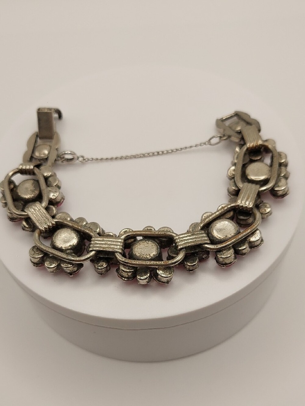 DeLizza & Elster JULIANA Pinks & Reds Crystal Cluster Bracelet - Women Jewelry - Picture 4 of 11
